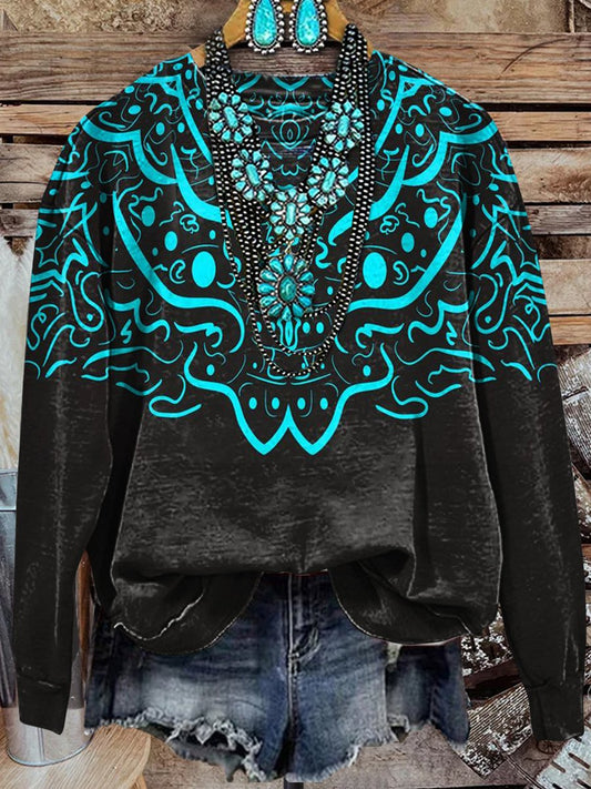 Art Print Casual Sweatshirt