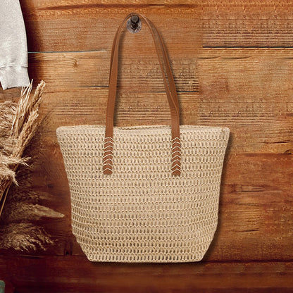 Simple Shoulder Straw Bag