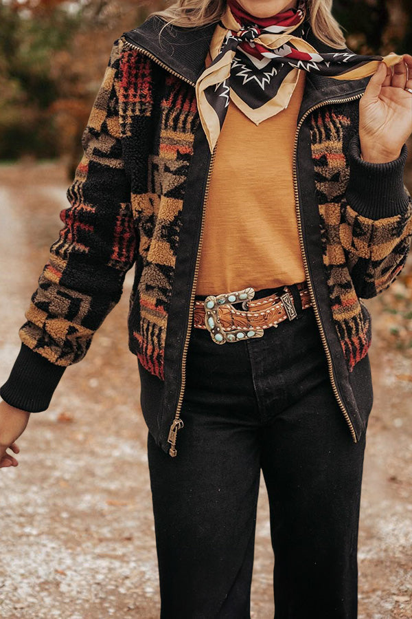 Vintage Western Aztec Print Jacket