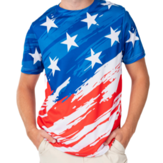 Men's Patriotic U.S.A. Quick-dry Jersey T-Shirt