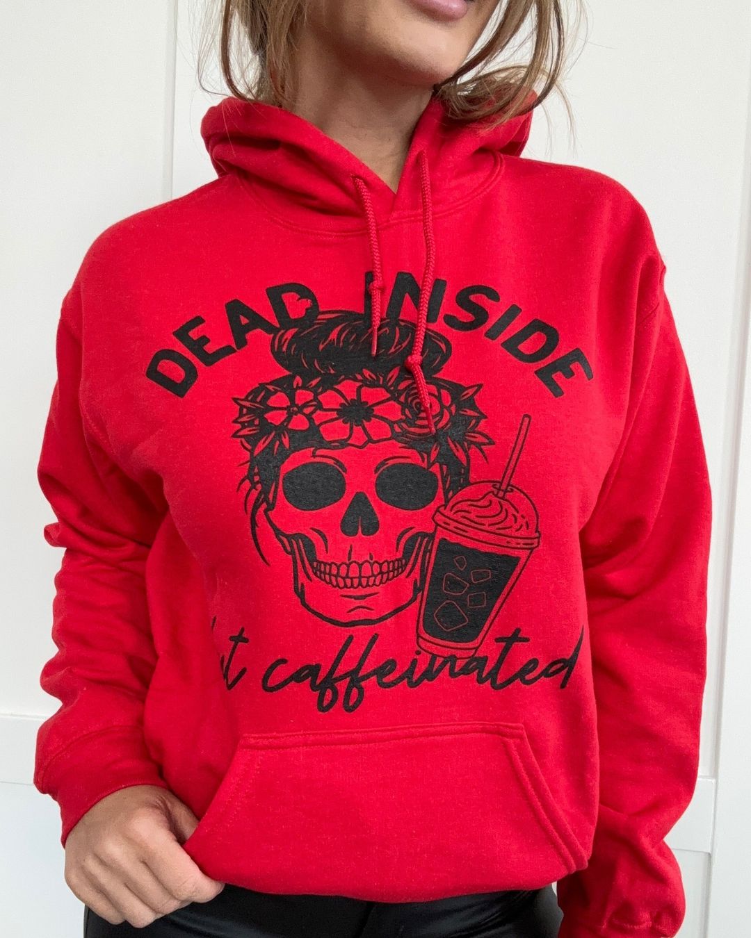 Western Retro Dead Inside Print Sweatshirt/Hoodie