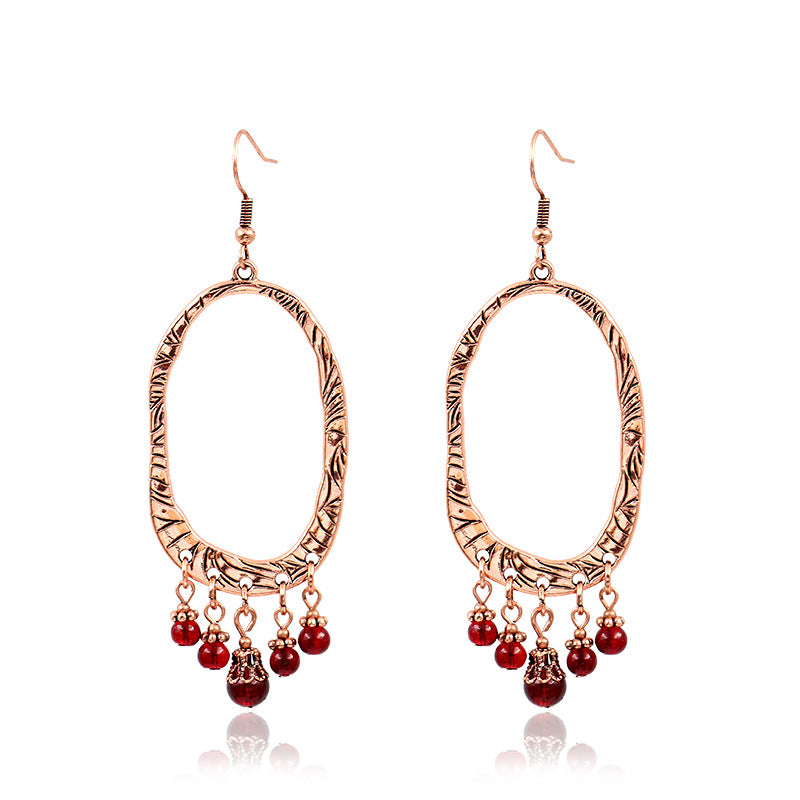 Women's Bohemian Garnet Earrings