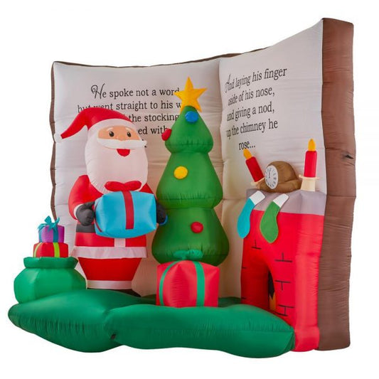 Christmas-6 56 ft inflatable santa in story book scene