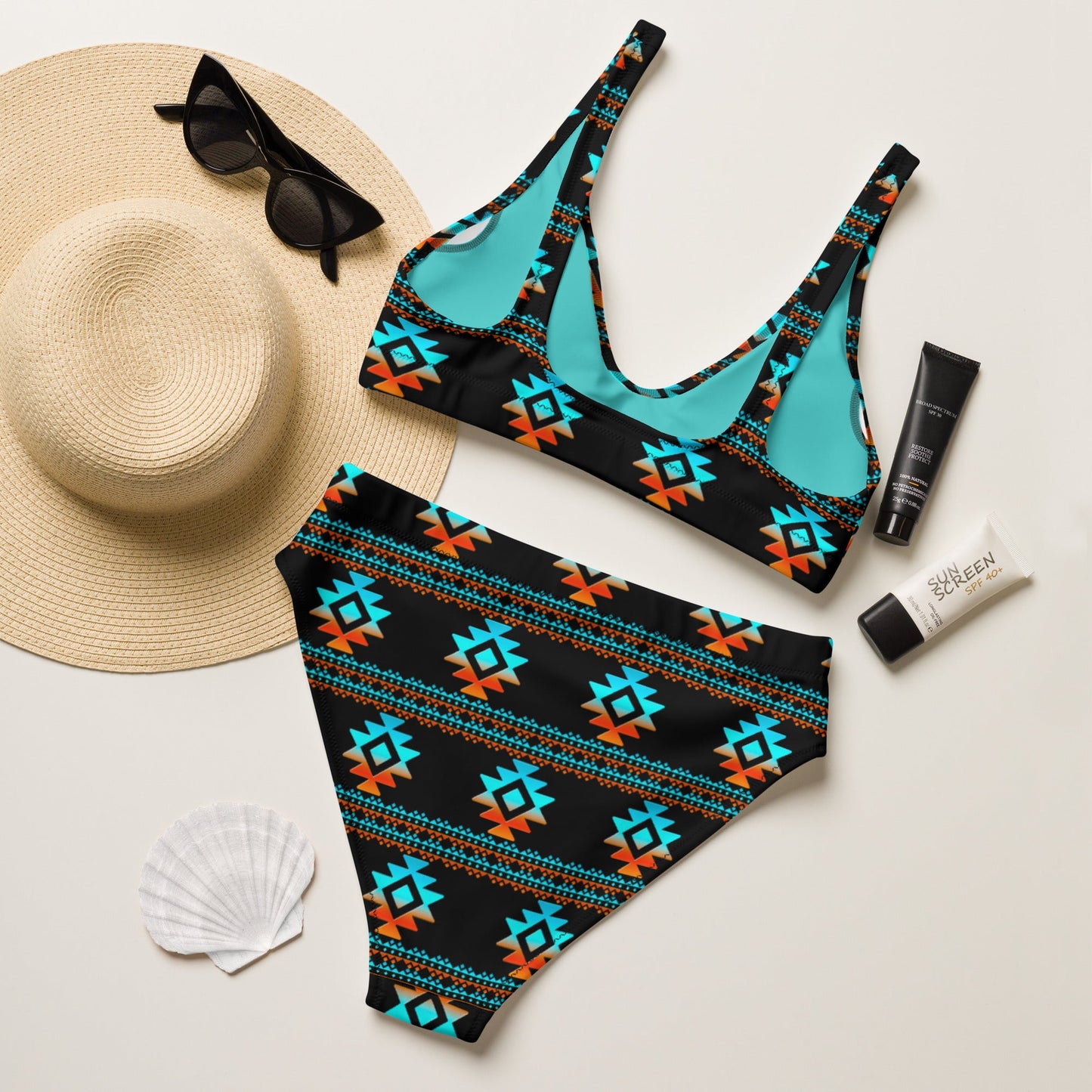 Yeehaw Black Aztec Bikini