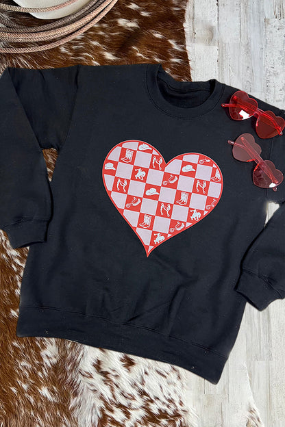 Casual Check Me Out Valentine Crewneck Sweatshirt