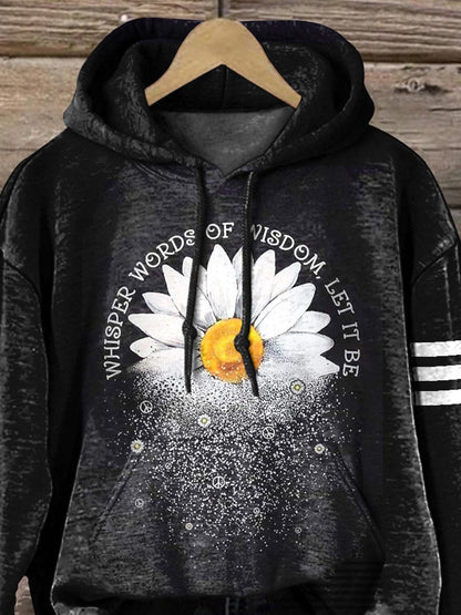 "Whisper Words Of Wisdom, Let It Be" Healing Graphic Printed Casual Hoodie Sweatshirt