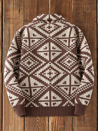 Men's Vintage Knitted Sweater Jacket