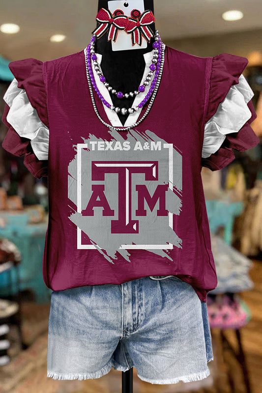 The Texas A&M Flying Sleeves Blouse