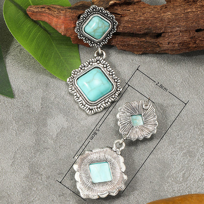 Ethnic Turquoise Earrings