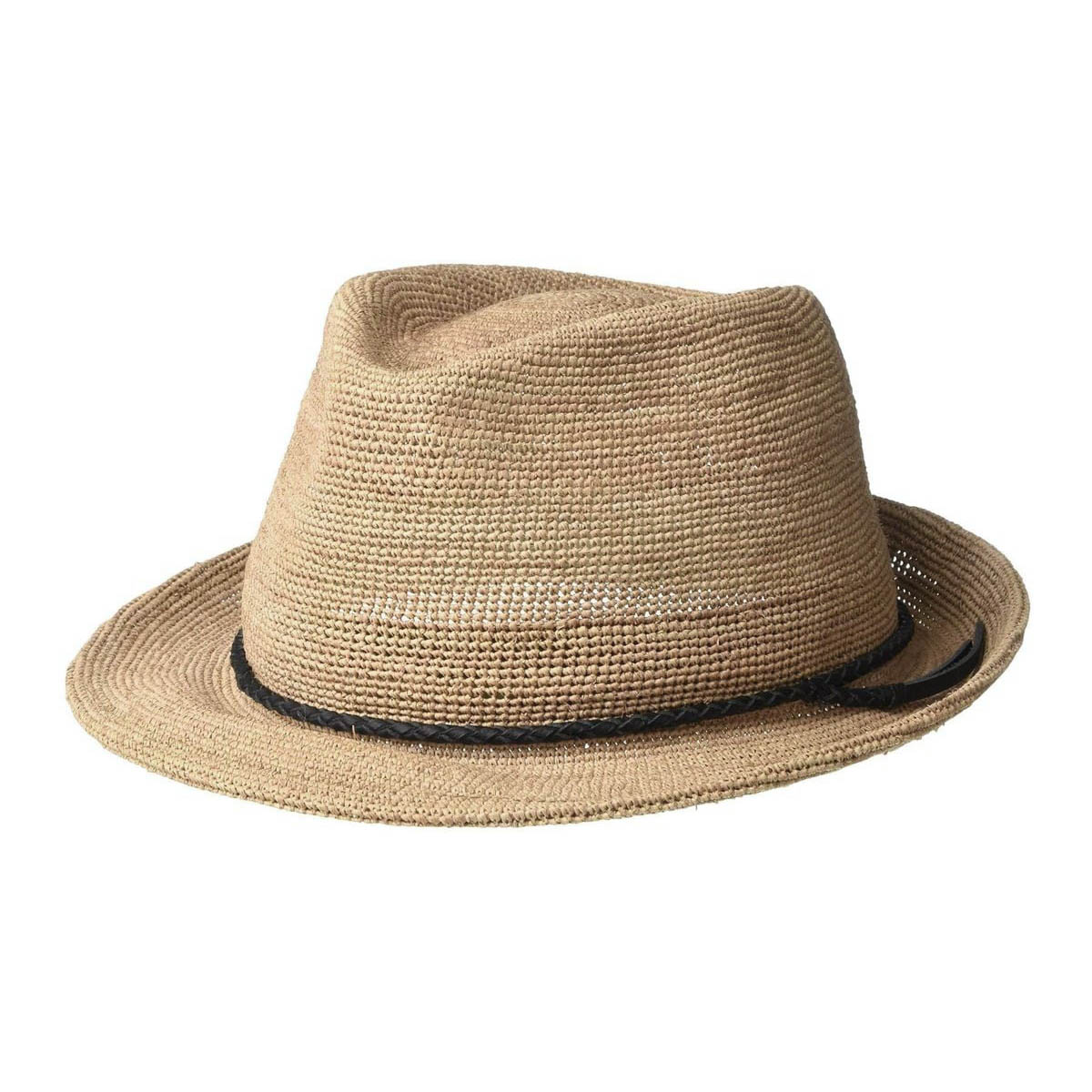 [Brad Pitt same style!]Can be rolls up for packing- Goorin Bros Morning Glory Raffia Straw Trilby Fedora