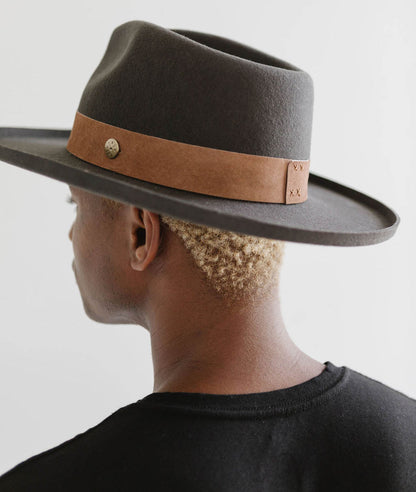 ECHO PARK FEDORA HAT-  BLACK [Fast shipping and box packing]