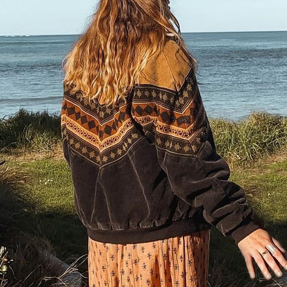 Retro Aztec Fleece Jacket