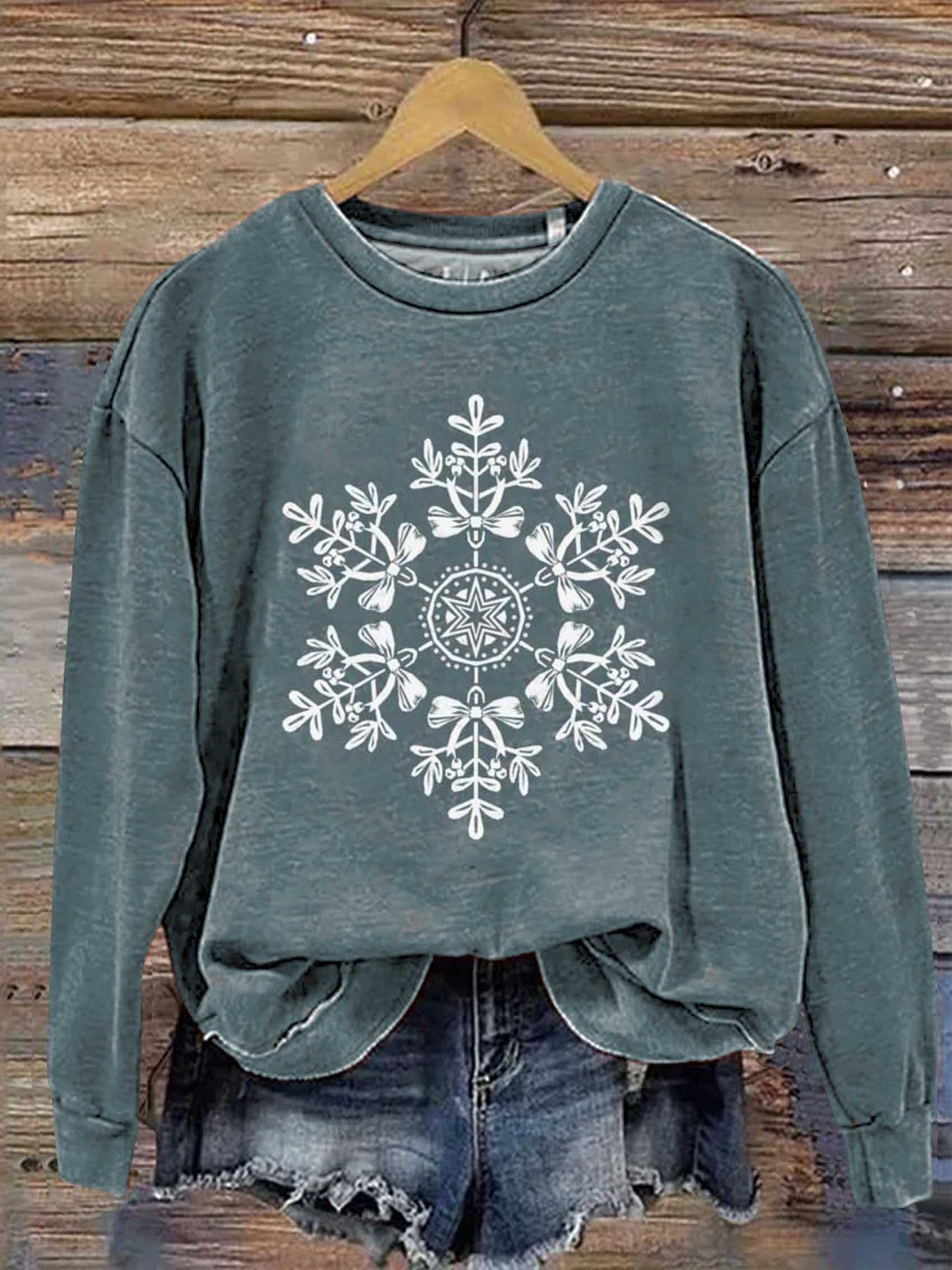 Christmas Snowflake Casual Sweatshirt