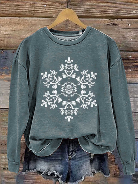 Christmas Snowflake Casual Sweatshirt