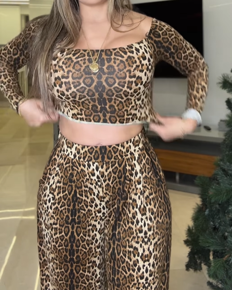 Leopard Print Casual Two-Piece Set (Pre-Sale)