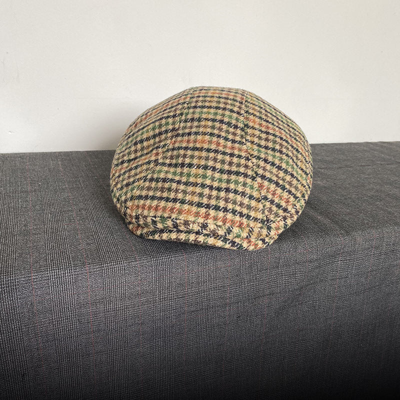 THE PEAKED Marl Flat Hat Barbour-Harris Tweed