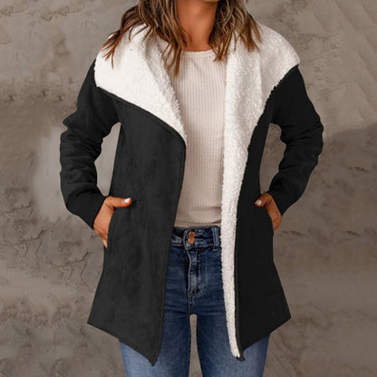 Orchard Faux Suede Sherpa Lined Coat