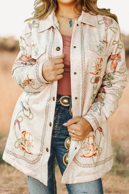 Western Rope Rodeo Printed Jacket