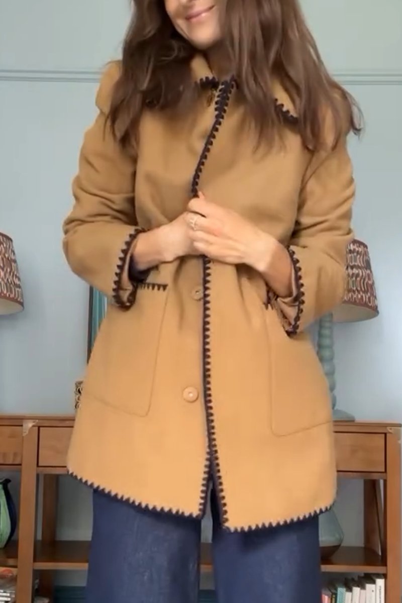 Women's Casual Solid Color Pocket Coat