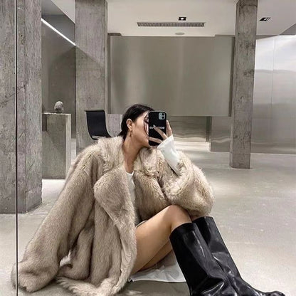 Women's Fashion Fur Coat