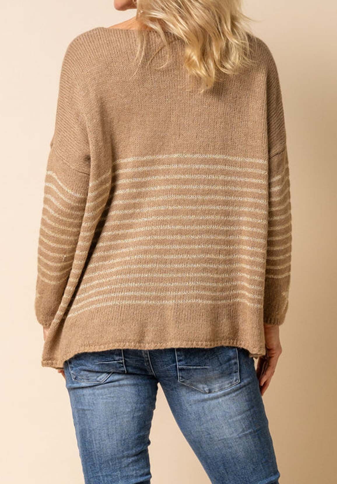 Women's Casual Striped Pullover Sweater