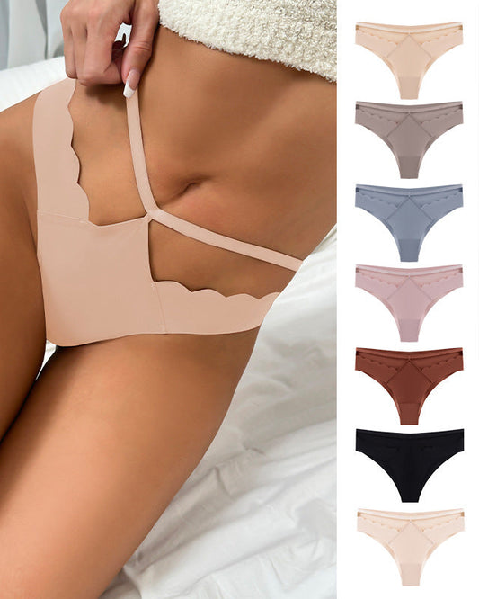 Hip Lifting Low Waist Ice Silk Seamless Invisible Breathable Briefs Women’s Underwear