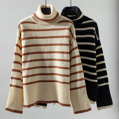 Elena Striped Turtleneck Sweater