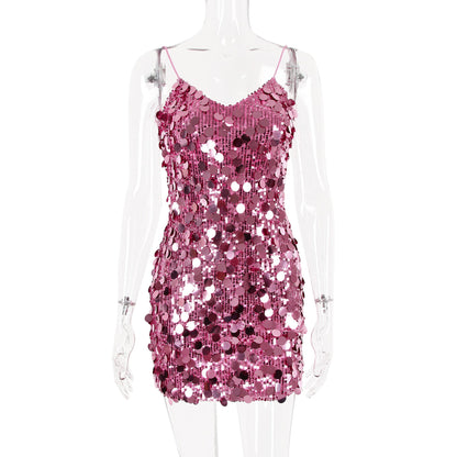 Serena Rose Sequin Party Mini_Dress