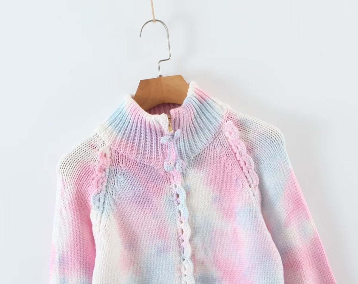 Mariposa Pastel Tie-Dye Cardigan