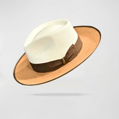 Effortless Class Two Stone Straw Felt Fedora Hat