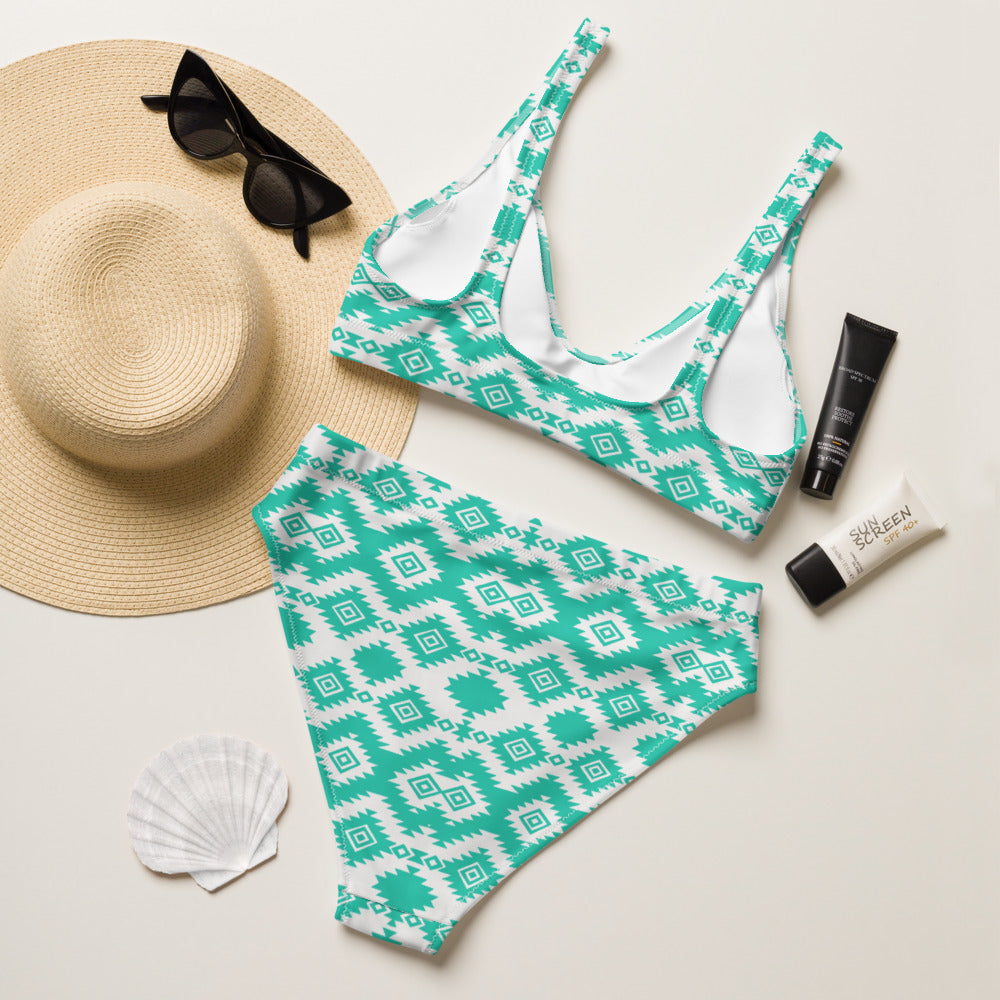 Yeehaw Turquoise Aztec Bikini