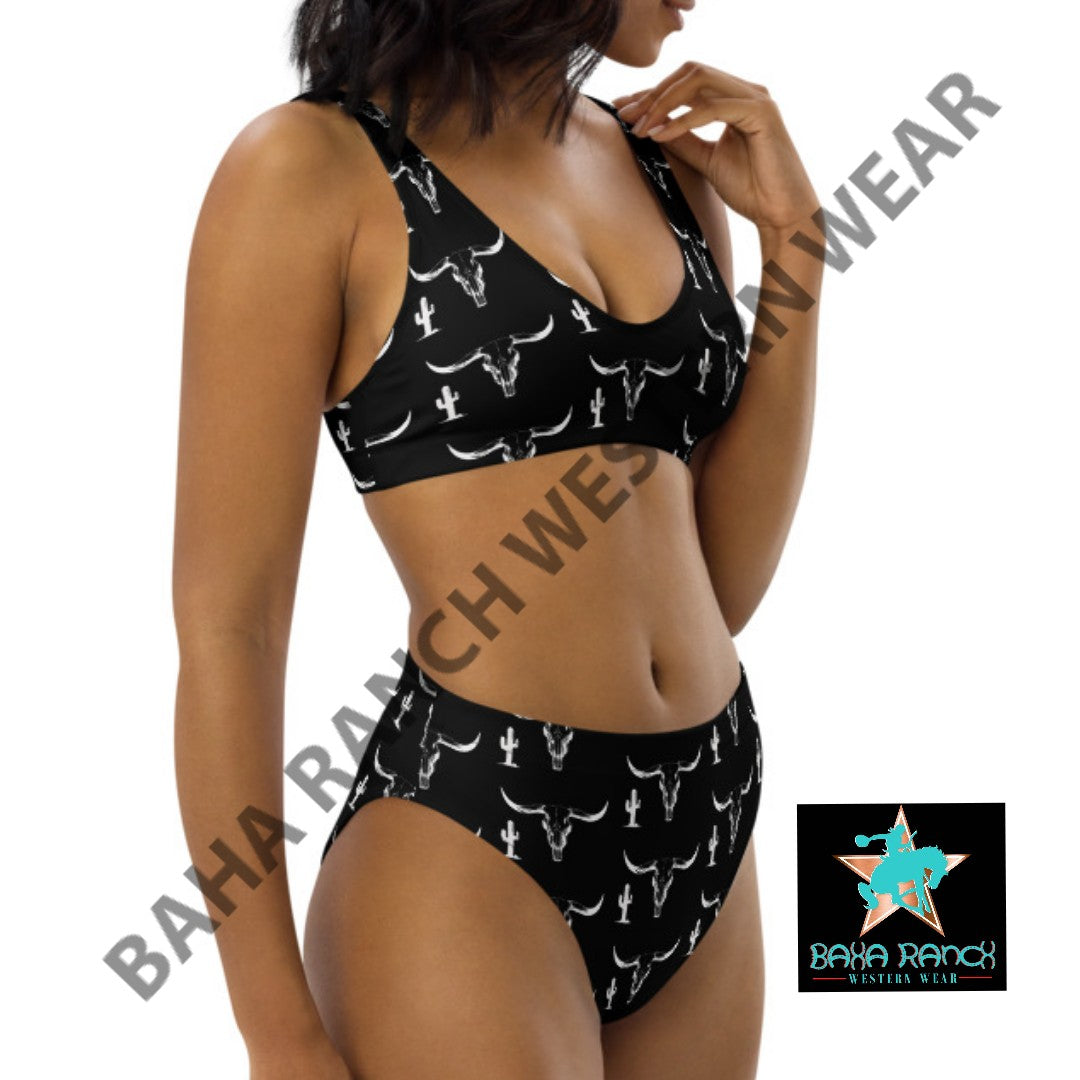 Yeehaw White Bullhead Cactus Bikini