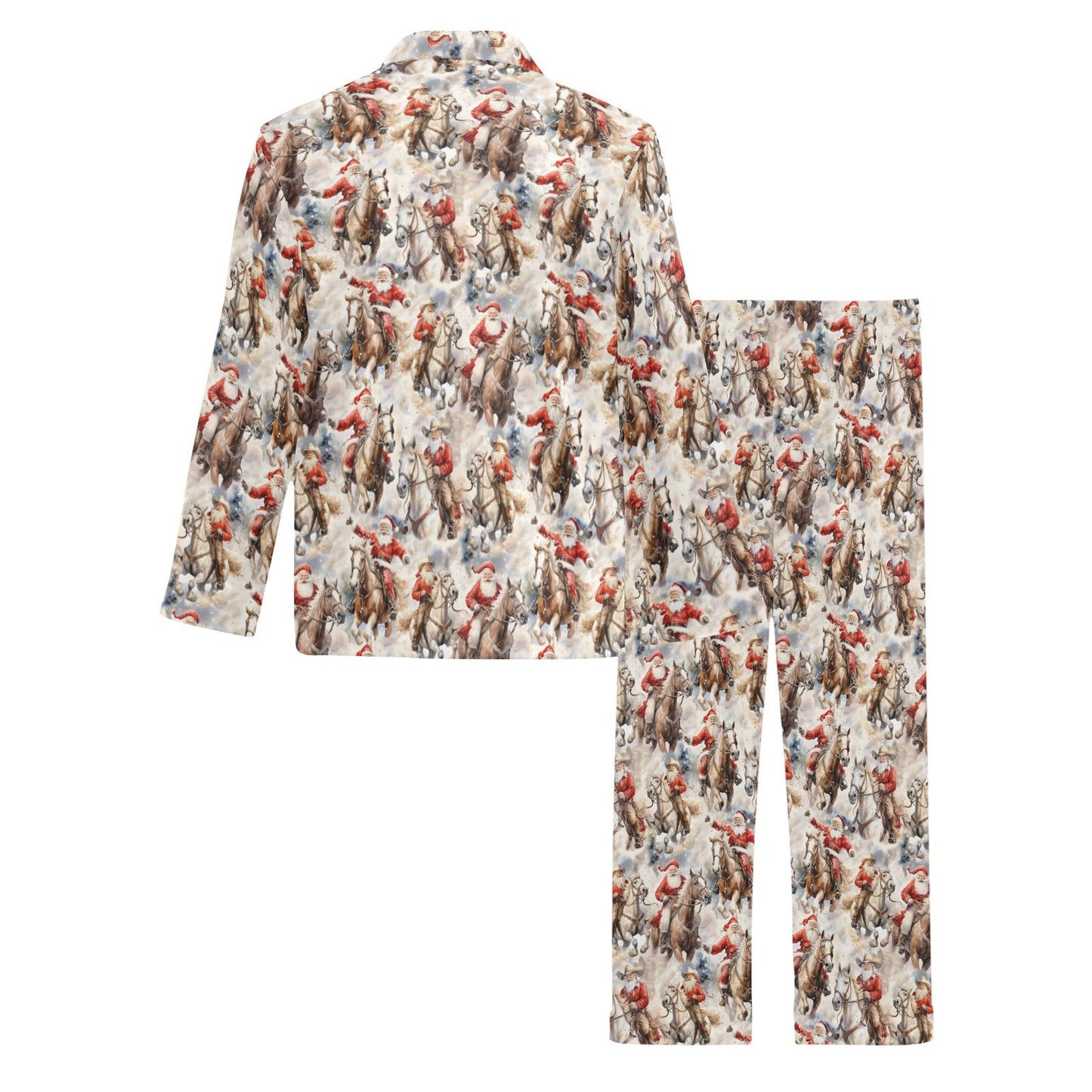 Western Santa Christmas Men's Pajamas