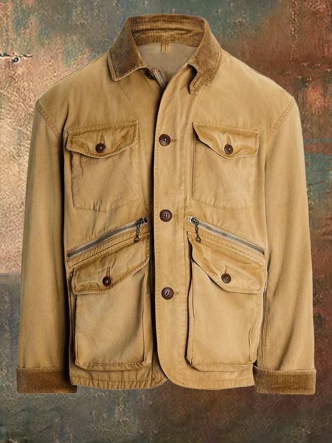 multi-pocket classic barn jacket