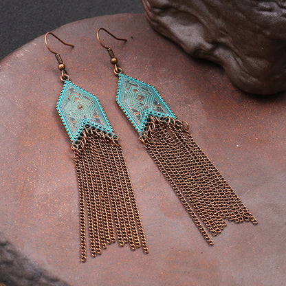 Women's Bohemian Alloy Tassel Earrings