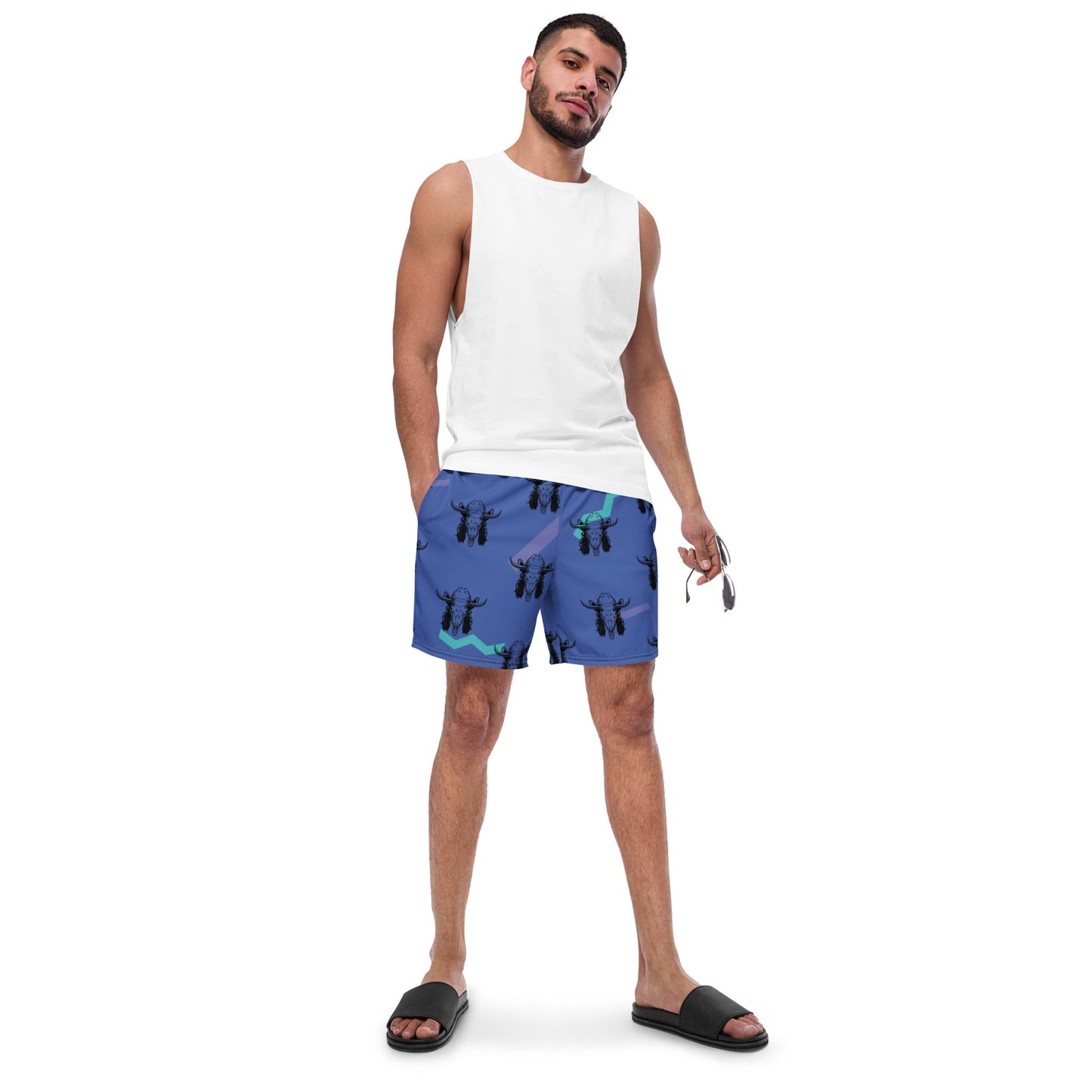 Yeehaw Mullet Cowboy Men's Swim Trunks