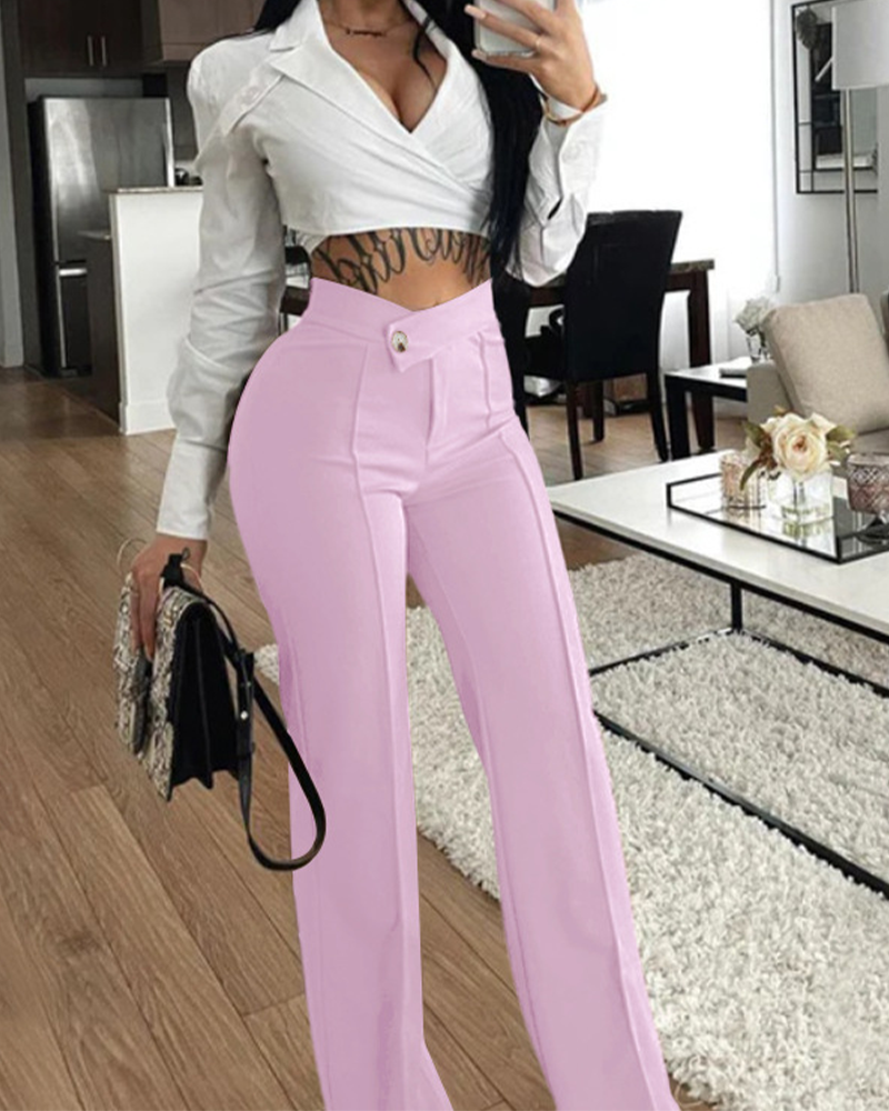 Temperament Versatile Flared Trousers