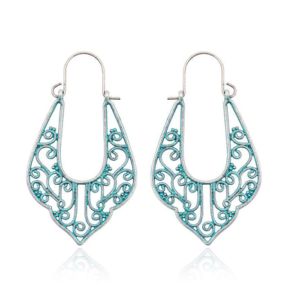 Women's Bohemian Court Hollow U-shaped Earrings