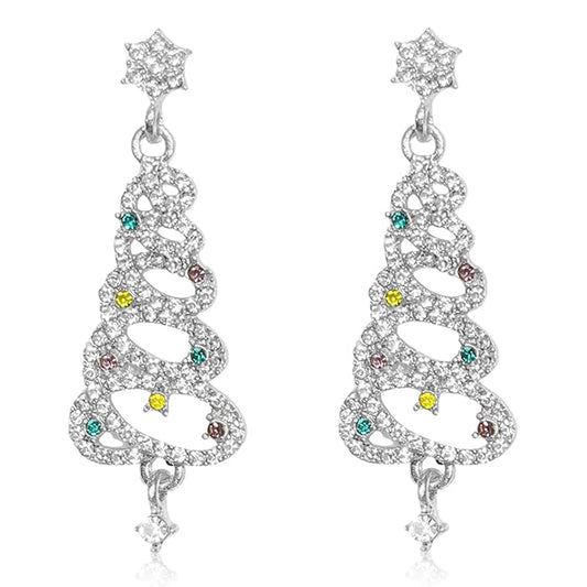 Sparkling Christmas Tree Earrings