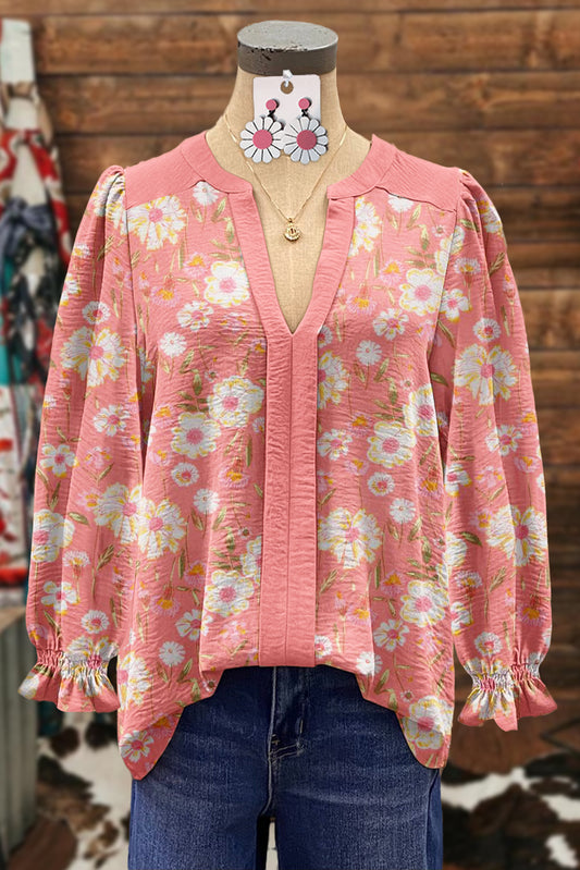 Fresh Floral Print Blouse