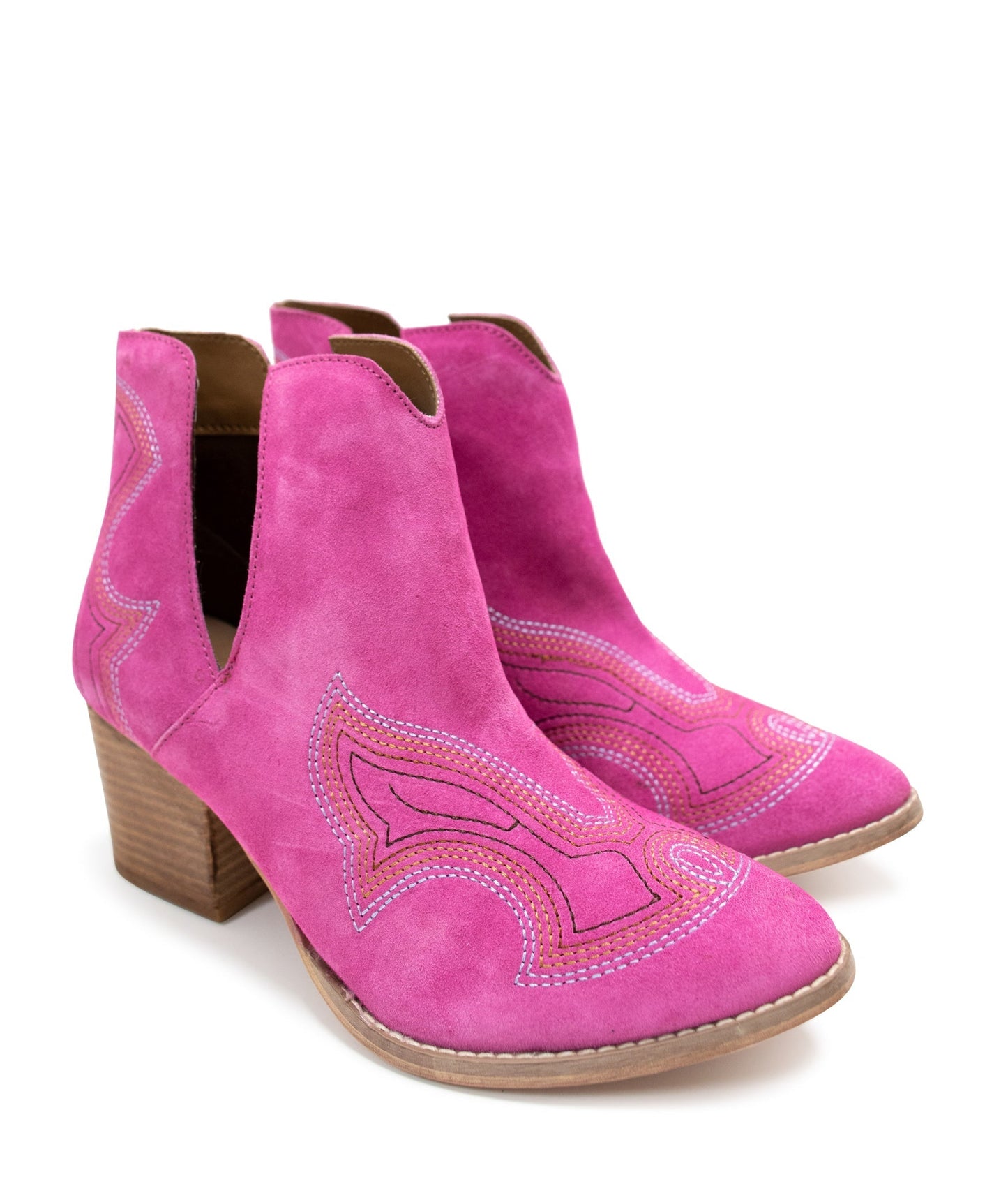 Journee Ankle Boots in Magenta