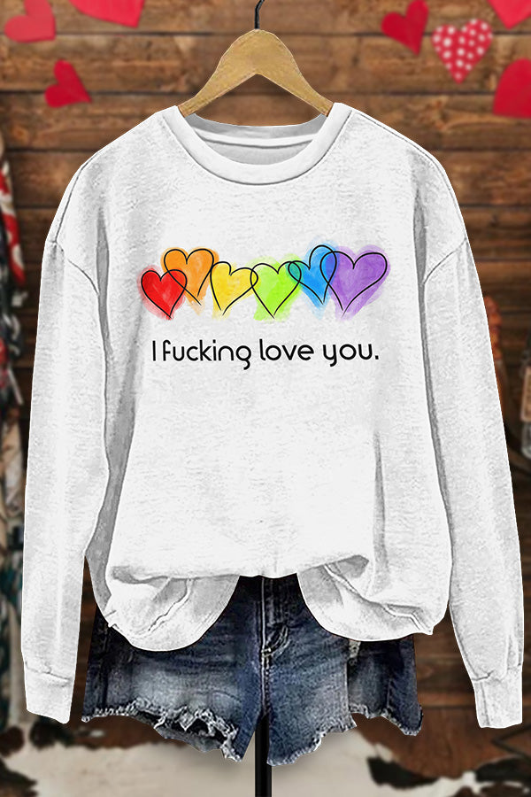 Gay Simple Letters Sweatshirt