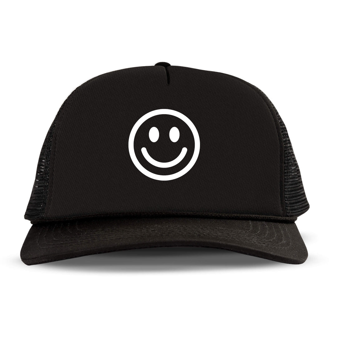 Smile Face Printed Trucker Hat