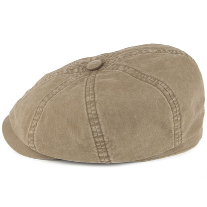 SHELBY - Hatteras Washed Organic Cotton Newsboy Cap - Olive