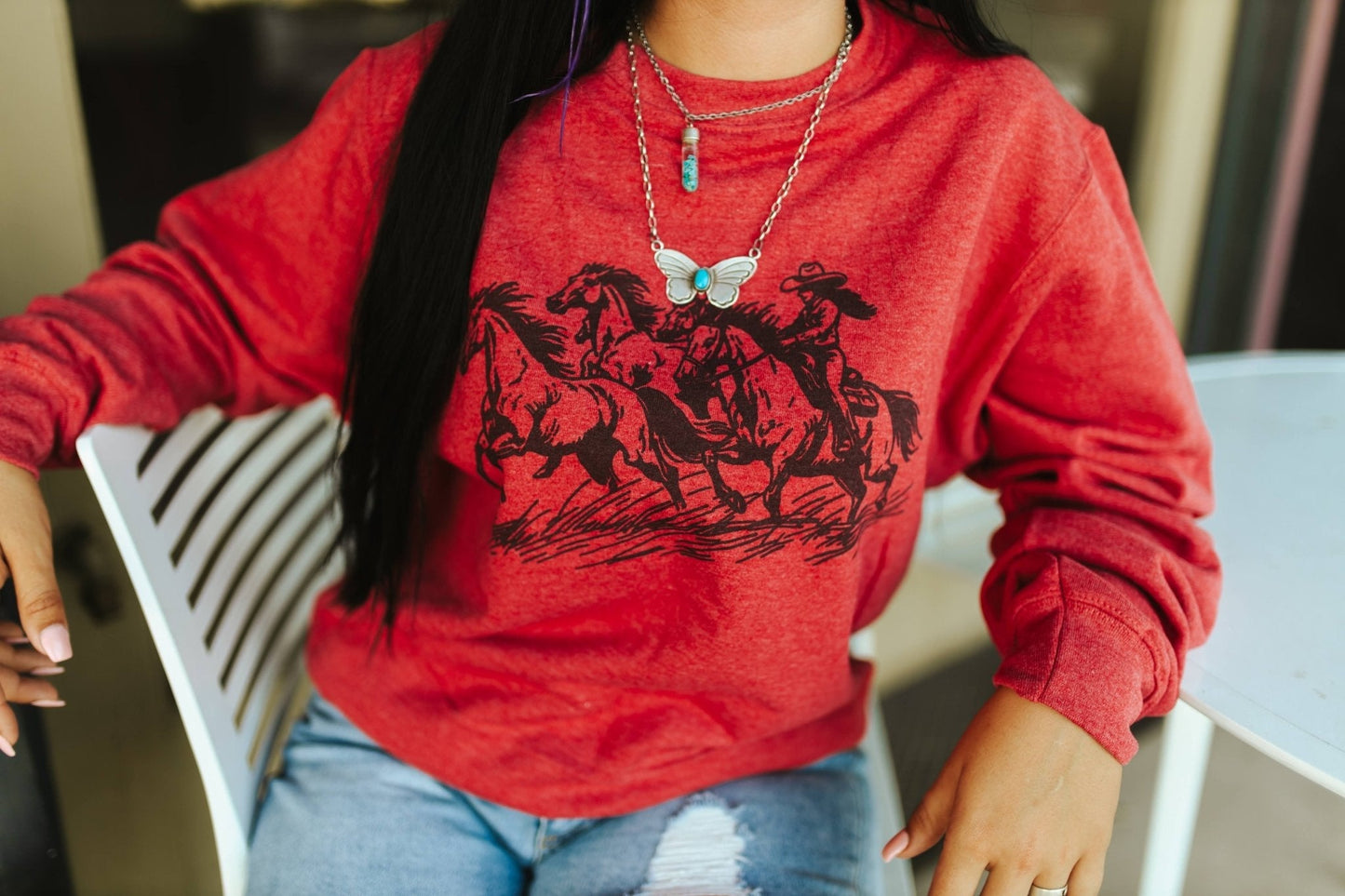 Cowgirl Rider Graphic Sweatshirt