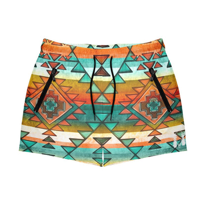 Mullet Cowboy Orange Aztec Beach Shorts