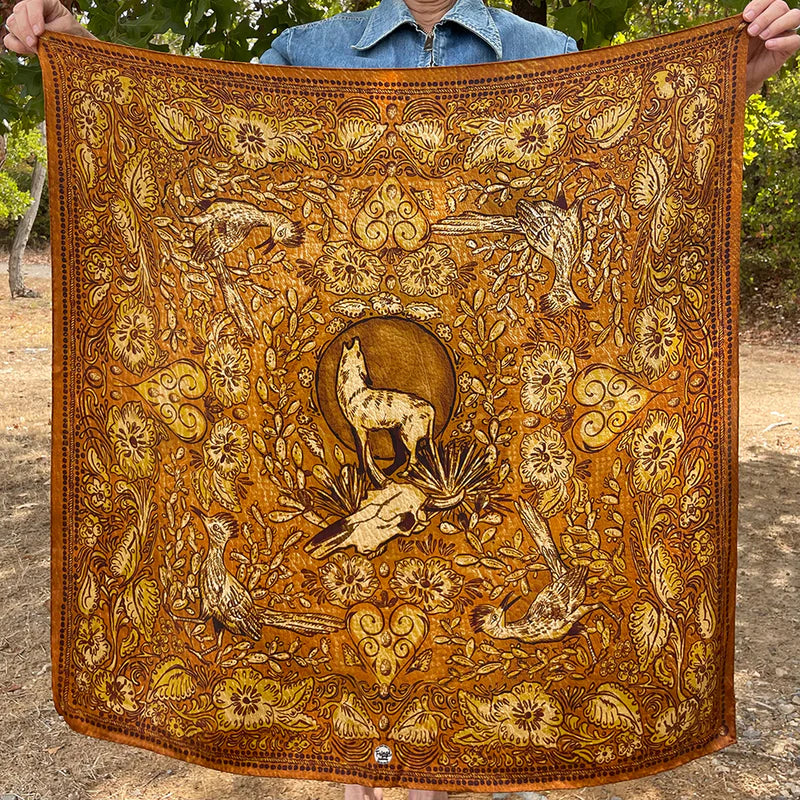 My Prairie Home Silk Scarf choice of sizes