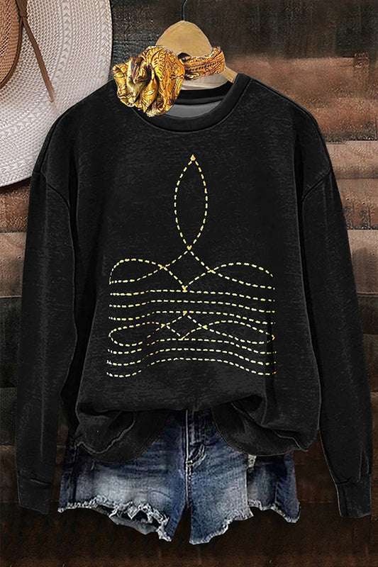 Boot Stitch Long Sleeve Sweatshirt