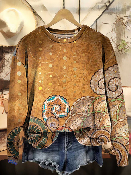 Retro Hippie Pattern Casual Sweatshirt