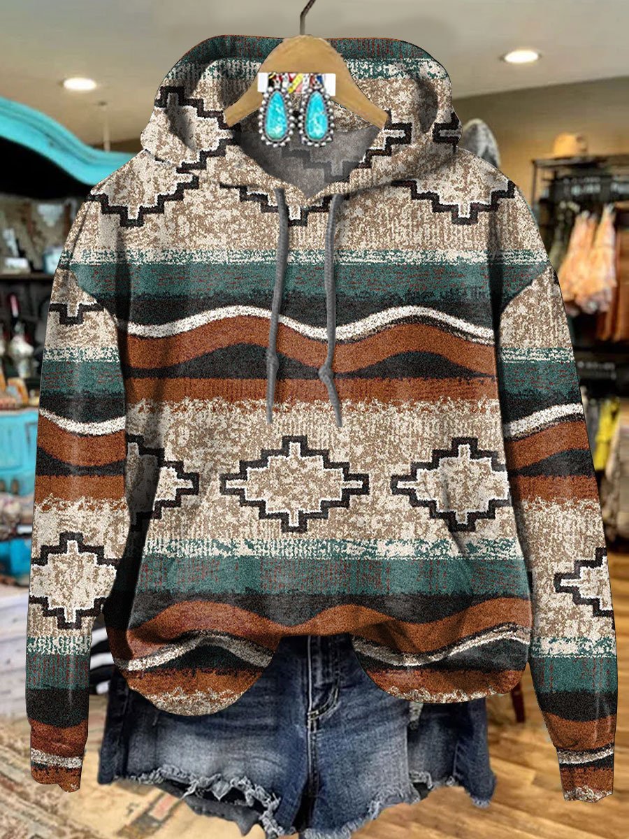 Aztec Pattern Art Print Casual Hoodie Sweatshirt